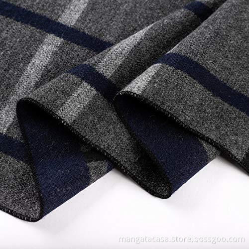 Long Style Plain Dyed Plaid Fashion Viscose Scarf
